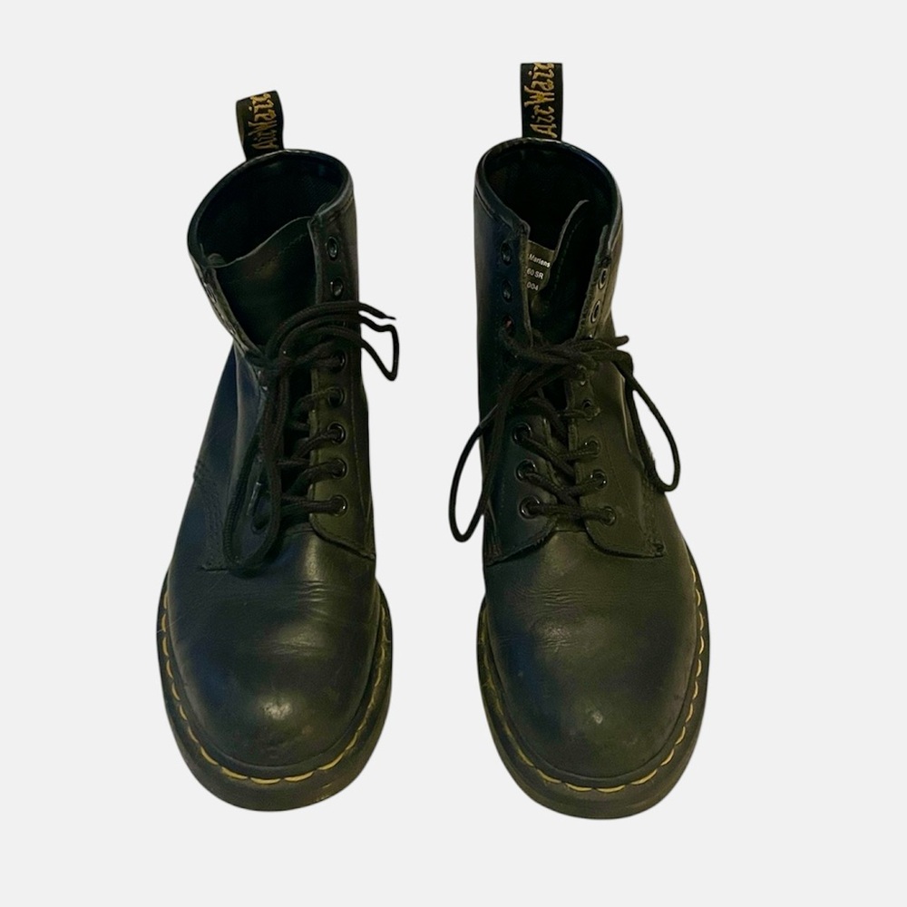 Dr. Martens Men’s Black DM 509 Lace Up Moto Combat Unisex Safety Boots M 6 L 7
